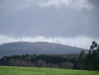 Thunderstorm over wind turbines